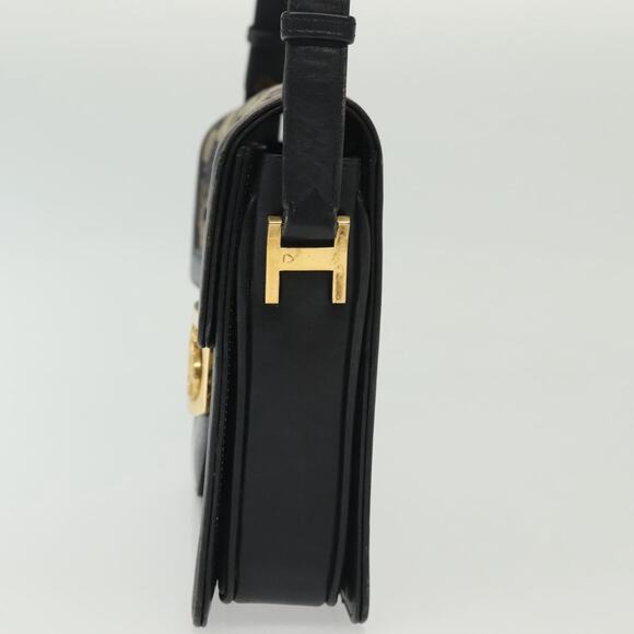 CELINE C Sulky Shoulder Bag Canvas Navy Gold - Picture 4 of 12